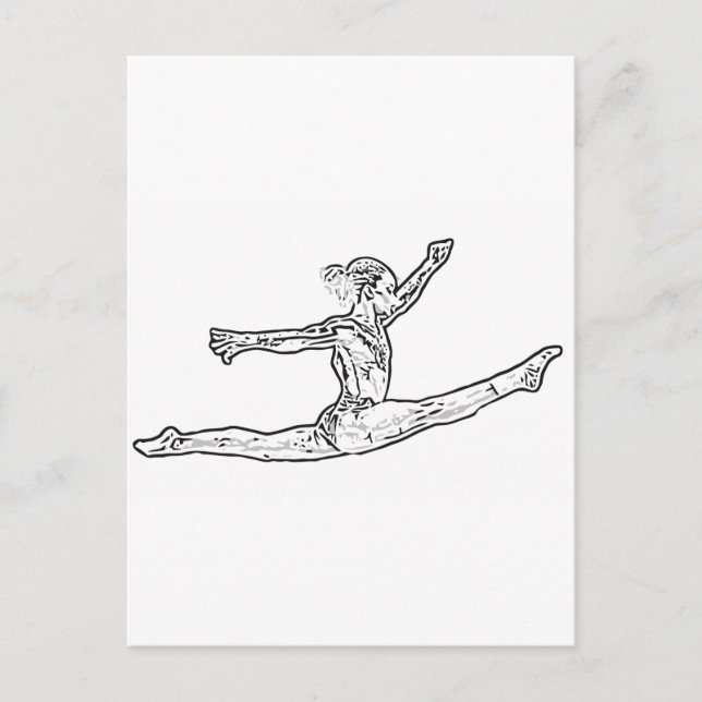 Gymnastics 2 postcard (Front)