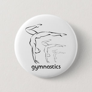 Gymnastics 6 Cm Round Badge