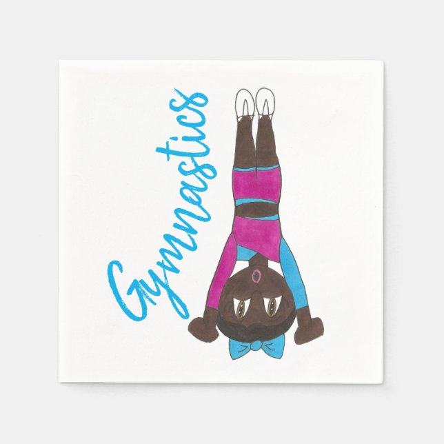 Gymnastics Acrobatics Tumbling Dance Studio Gym Napkin (Front)
