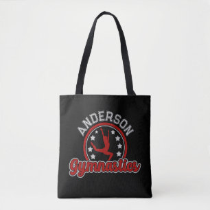 Gymnastics ADD NAME Gymnast Vault Floor Athlete Tote Bag