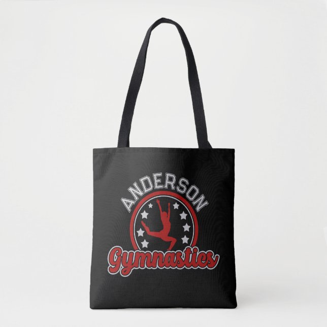 Gymnastics ADD NAME Gymnast Vault Floor Athlete  Tote Bag (Front)