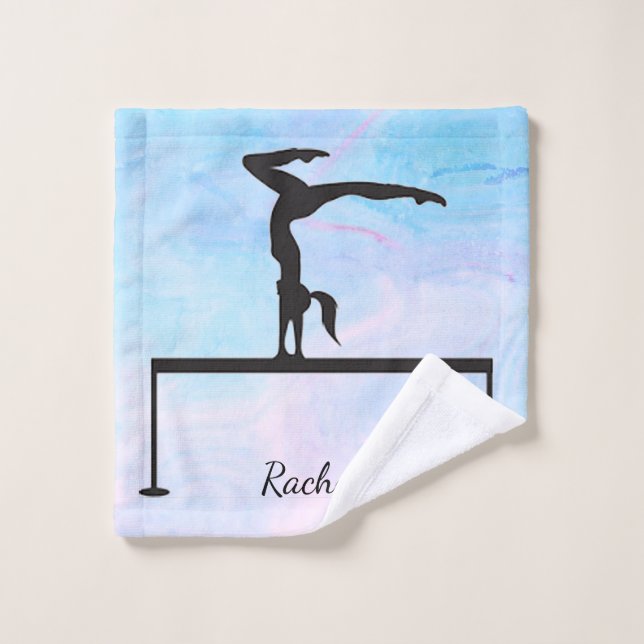 Gymnastics Balance Beam Custom Wash Cloth Towel (Wash Cloth)