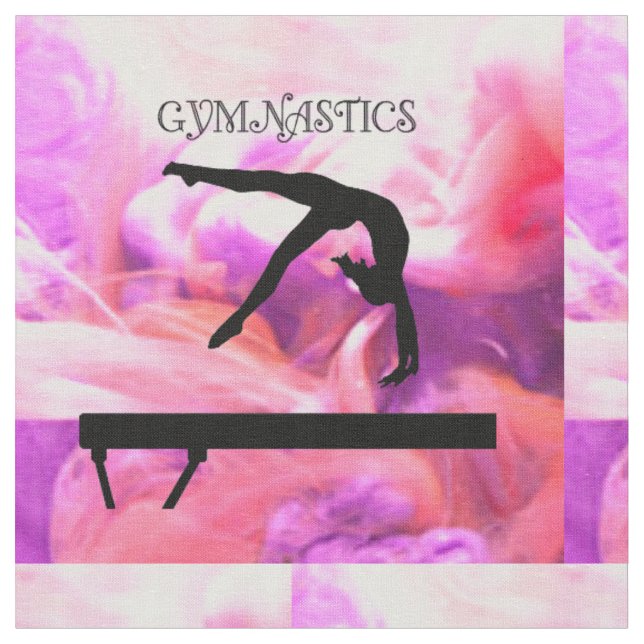 Gymnastics Balance Beam Pastel Fabric (Close Up)