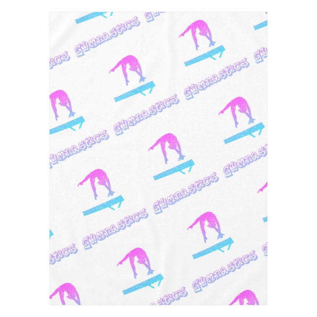 Gymnastics Balance Beam Print   Tablecloth (Front)