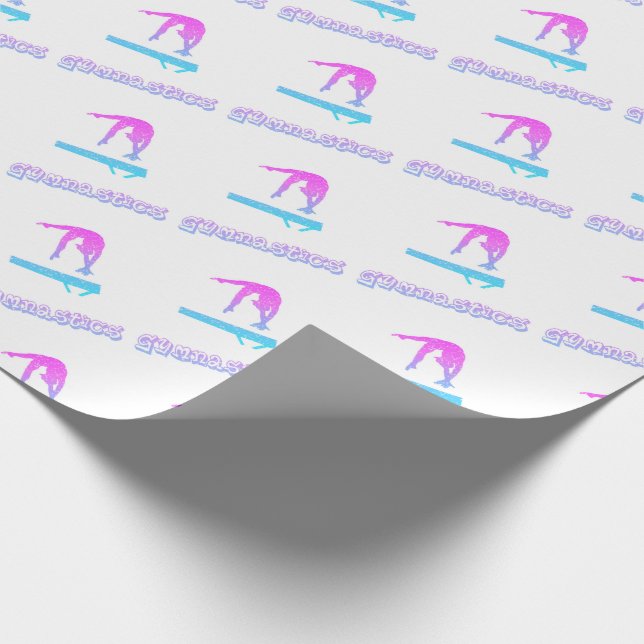 Gymnastics Balance Beam Print     Wrapping Paper (Corner)