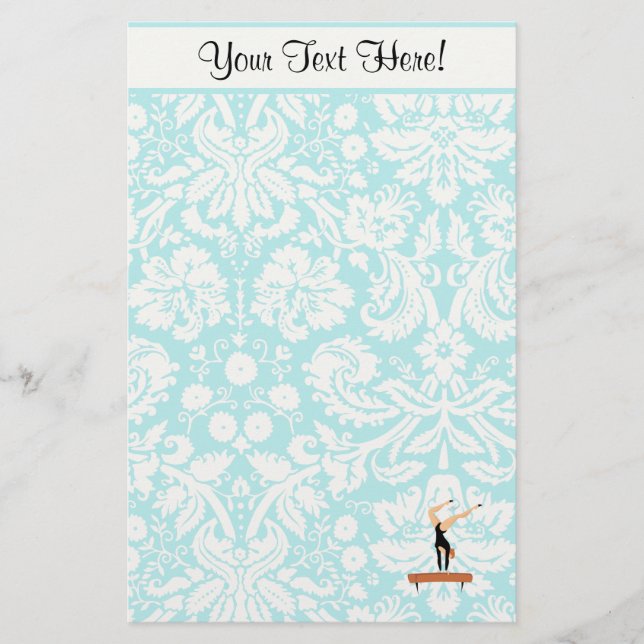 Gymnastics Balance Beam Stationery (Front)