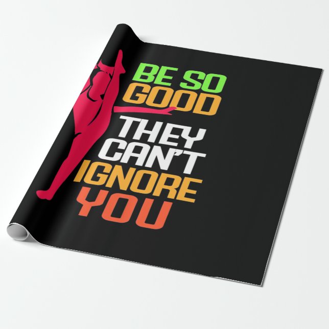 Gymnastics Be So Good Wrapping Paper (Unrolled)