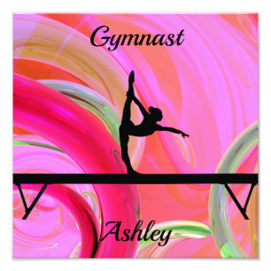 Gymnastics Beam Bold Abstract Custom Photo Print