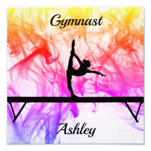Gymnastics Beam Bold Abstract Custom Photo Print