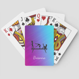 Gymnastics Beam Custom Bicycle Playing Cards
