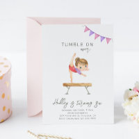 Gymnastics Birthday Invitation | Gymnastics Party
