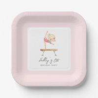 Gymnastics Birthday Party Plates