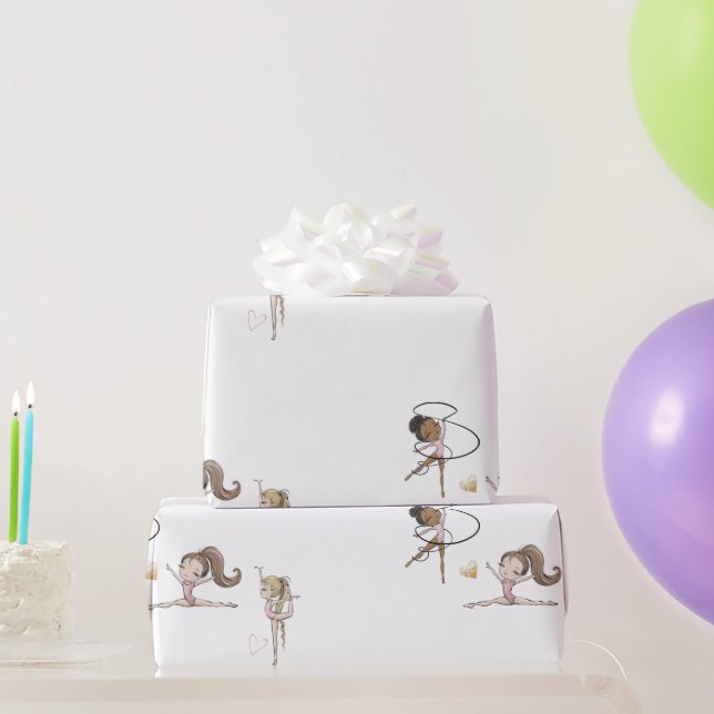 Gymnastics Birthday Party  Wrapping Paper (Party Gifts)
