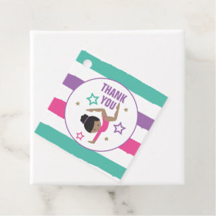Gymnastics Birthday Thank You Favour Favour Tags