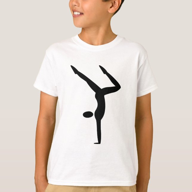 Gymnastics - Black T-Shirt (Front)