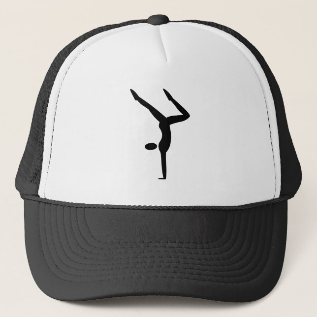 Gymnastics - Black Trucker Hat (Front)