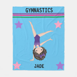 GYMNASTICS BLANKET FOR GIRLS PERSONALIZED.