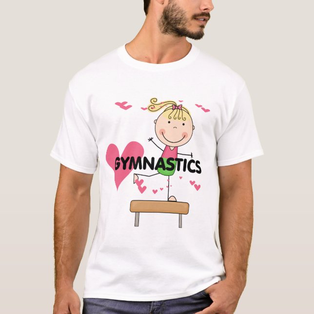 GYMNASTICS - Blonde Girl Balance Beam Tshirts (Front)