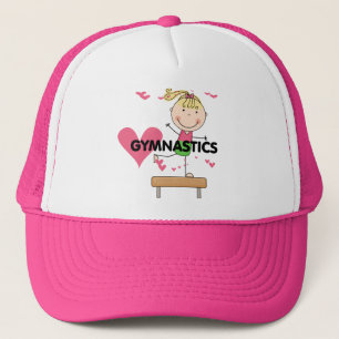 GYMNASTICS - Blonde Girl Balance Beam Tshirts Trucker Hat