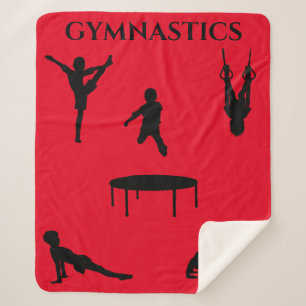 Gymnastics boys sherpa blanket. sherpa blanket