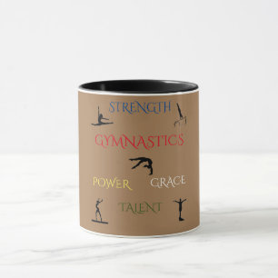 GYMNASTICS BROWN/BLACK TWO TONE MUG. MUG