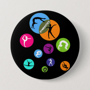 Gymnastics Bubble 7.5 Cm Round Badge