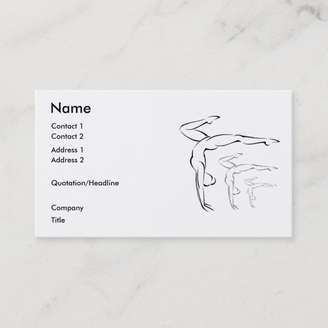 Gymnastics Business Card (Front)