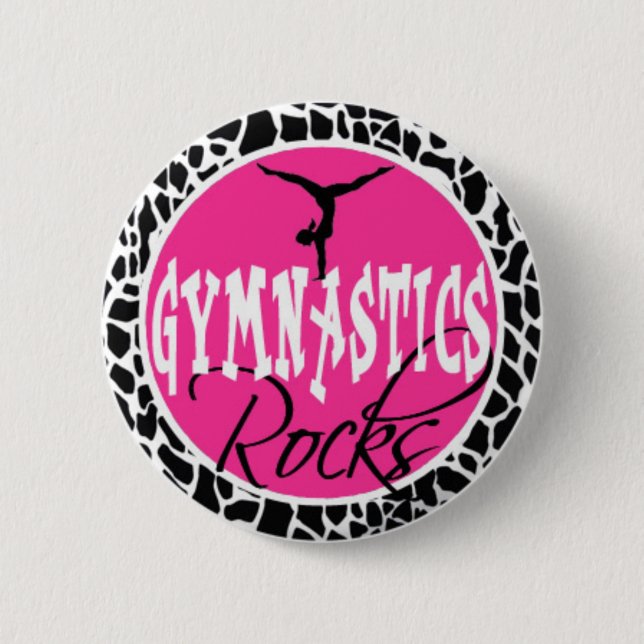 Gymnastics button pin "gymnast gifts" (Front)