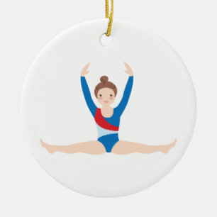 Gymnastics Ceramic Tree Decoration