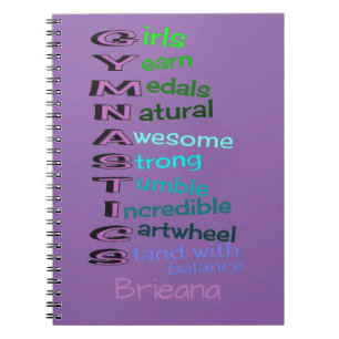 Gymnastics (change name) spiral notebook