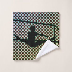 Gymnastics Chequered Sparkle Wash Cloth Towel