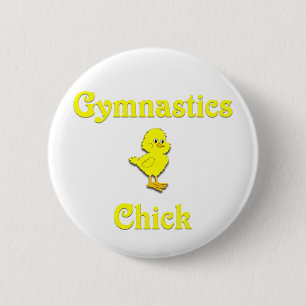 Gymnastics Chick 6 Cm Round Badge