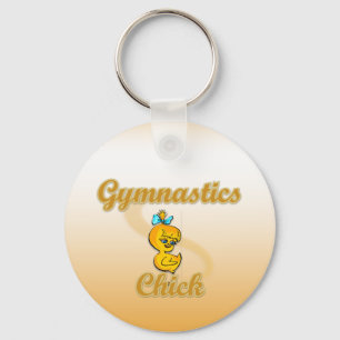 Gymnastics Chick Key Ring