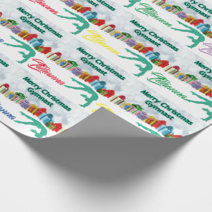 Gymnastics Christmas Personalised Wrapping Paper