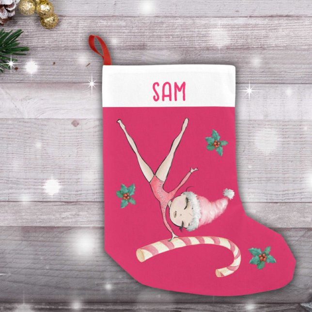 Gymnastics Christmas Stockings | Gymnast Girl Pink (Creator Uploaded)