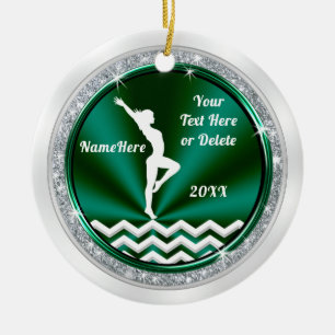 Gymnastics Christmas Tree Ornaments, Personalized Ceramic Tree Decoration