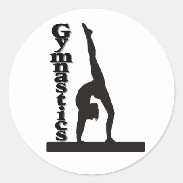 Gymnastics Classic Round Sticker (Front)