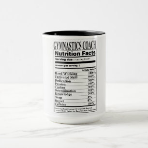 Gymnastics Coach Nutrition Facts Mug