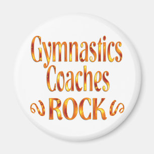 Gymnastics Coaches Rock Magnet
