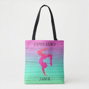 GYMNASTICS COLORFUL TOTE BAG PERSONALIZED.