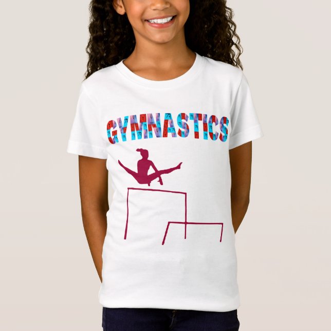 Gymnastics Colour Block Font T-Shirt (Front)