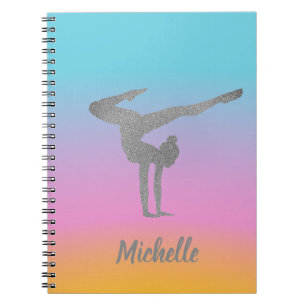 Gymnastics colourful Glitter  Notebook
