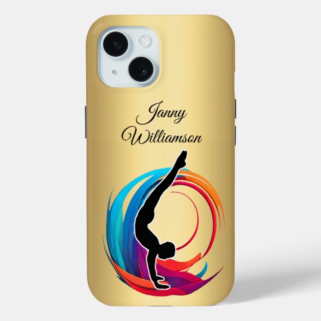 Gymnastics Colourful "logo" elegant Personalise Case-Mate iPhone Case (Back)