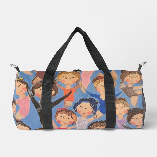 Gymnastics colourful pattern gift duffle bag (Front)