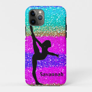 Gymnastics Colourful Sparkle Personalised Case-Mate iPhone Case