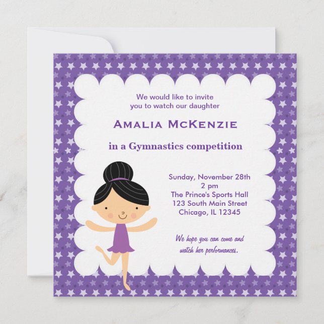 Gymnastics Competition Invitation (Front)