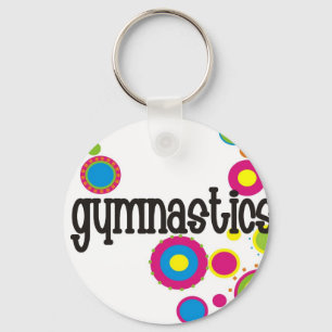 Gymnastics Cool Polka Dots Key Ring