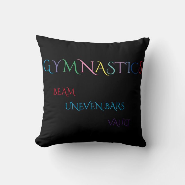 GYMNASTICS custom throw pillow. Cushion (Front)