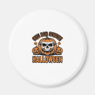 Gymnastics Dad Halloween Vintage Pumpkin Skull_1 Magnet