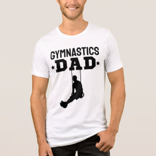 Gymnastics Dad T-Shirt -Proud Parent Supporter  Tri-Blend Shirt